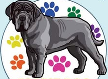 Emblema ilustrado de Forest Dog Spa